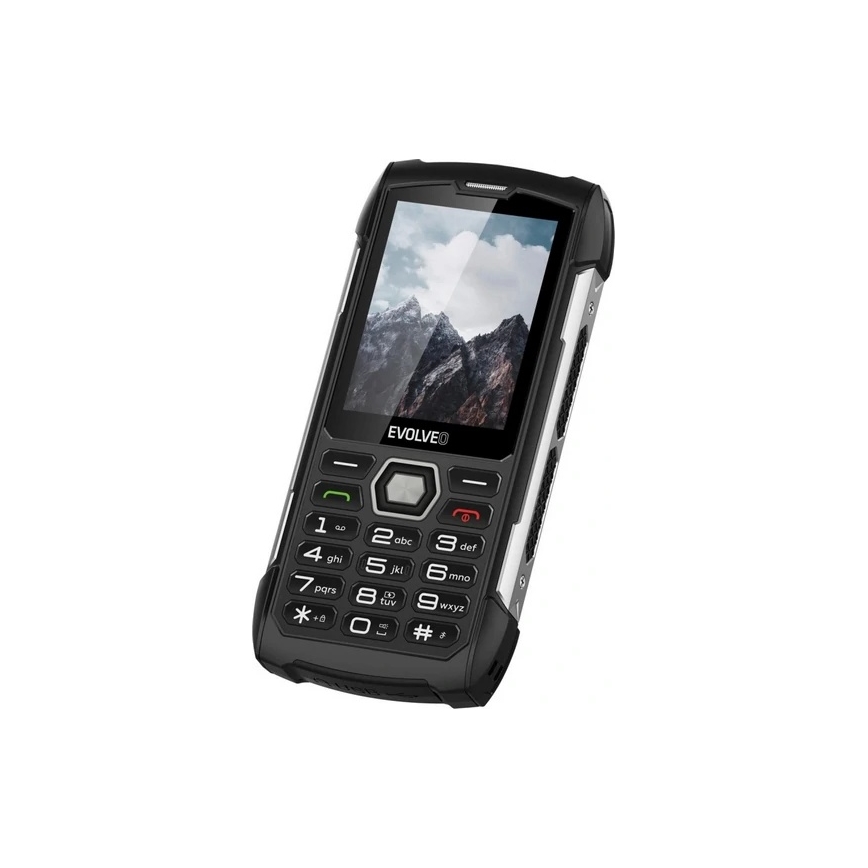 Evolveo - StrongPhone H1, vodotěsný Dual SIM telefon, černo-stříbrná