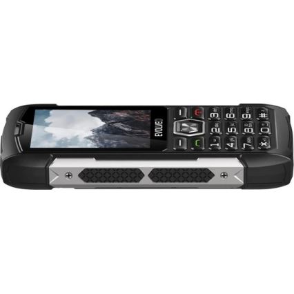 Evolveo - StrongPhone H1, vodotěsný Dual SIM telefon, černo-stříbrná