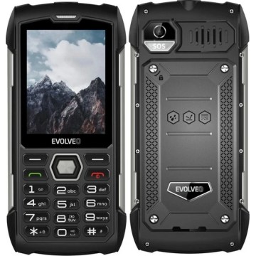 Evolveo - StrongPhone H1, vodotěsný Dual SIM telefon, černo-stříbrný