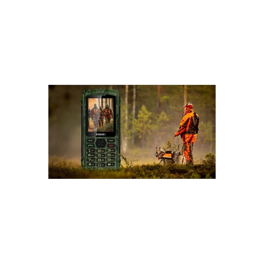 Evolveo - StrongPhone H1, vodotěsný Dual SIM telefon, lovecká kamufláž