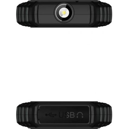 Evolveo - StrongPhone Q1, vodotěsný Dual SIM telefon černá/oranžová