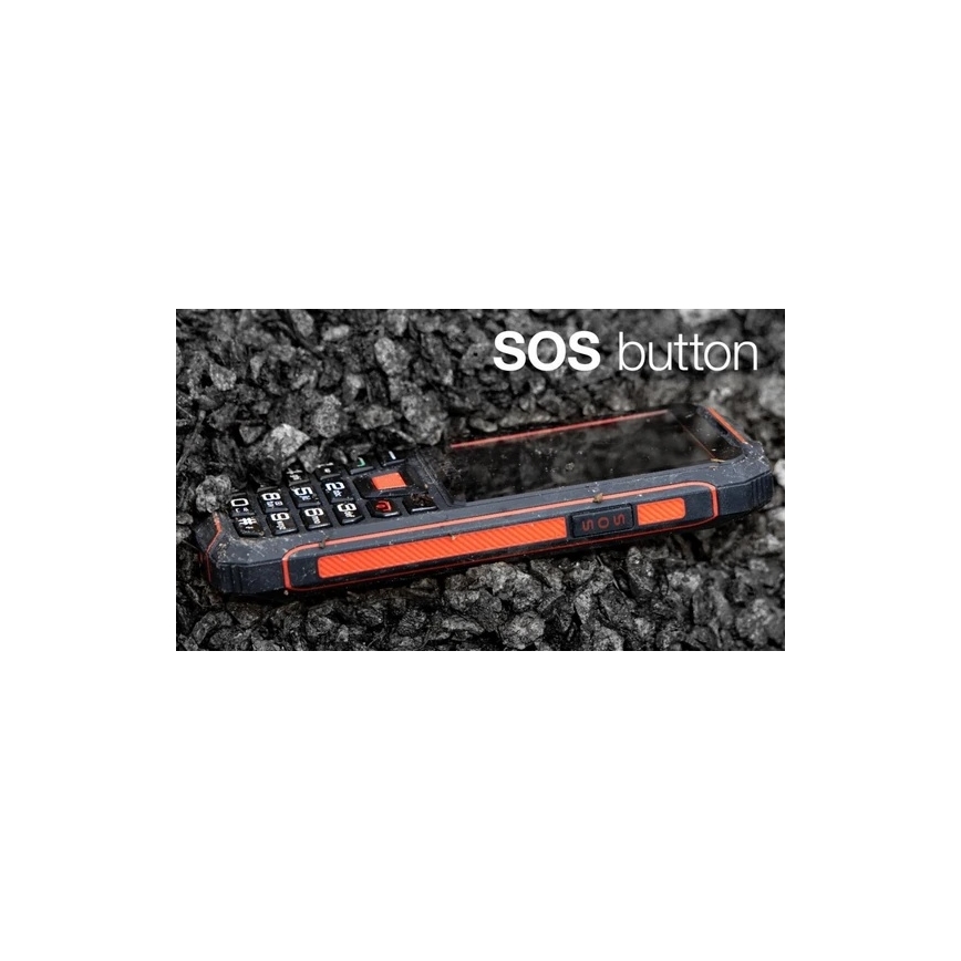 Evolveo - StrongPhone W4, vodotěsný Dual SIM telefon, černo-červený