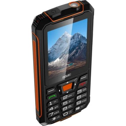 Evolveo - StrongPhone Z6, vodotěsný Dual SIM telefon černá/oranžová