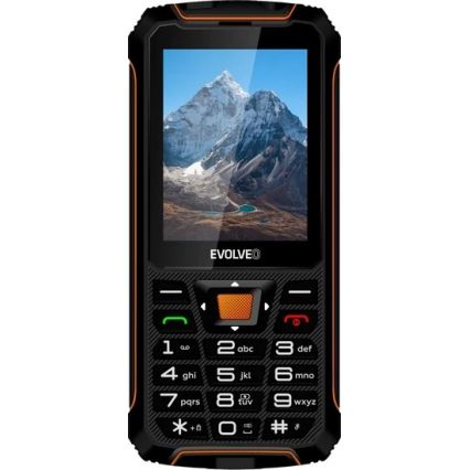 Evolveo - StrongPhone Z6, vodotěsný Dual SIM telefon, černo-oranžový