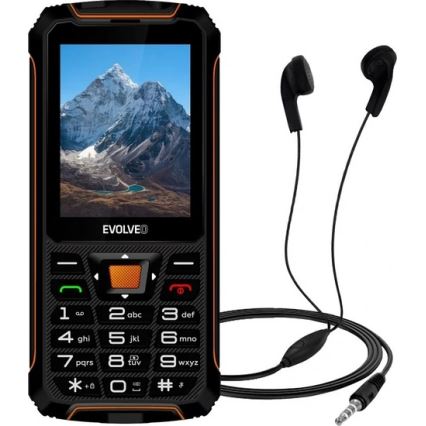 Evolveo - StrongPhone Z6, vodotěsný Dual SIM telefon, černo-oranžový