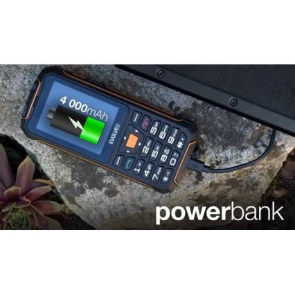 Evolveo - StrongPhone Z6, vodotěsný Dual SIM telefon, černo-oranžový