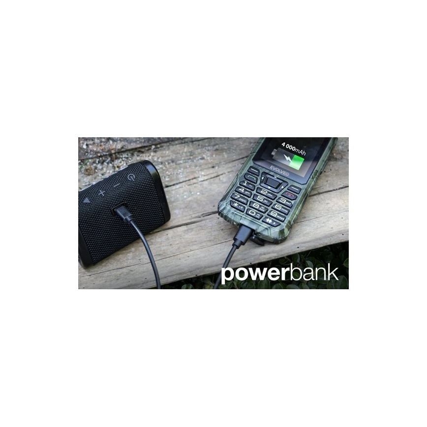 Evolveo - StrongPhone Z6, vodotěsný Dual SIM telefon, lovecká kamufláž