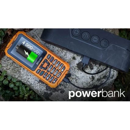 Evolveo - StrongPhone Z6, vodotěsný Dual SIM telefon oranžová
