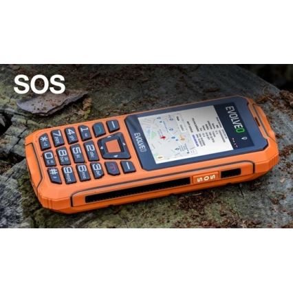 Evolveo - StrongPhone Z6, vodotěsný Dual SIM telefon oranžová