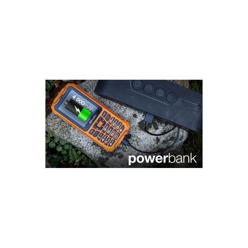 Evolveo - StrongPhone Z6, vodotěsný Dual SIM telefon, oranžový