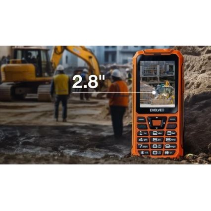 Evolveo - StrongPhone Z6, vodotěsný Dual SIM telefon, oranžový