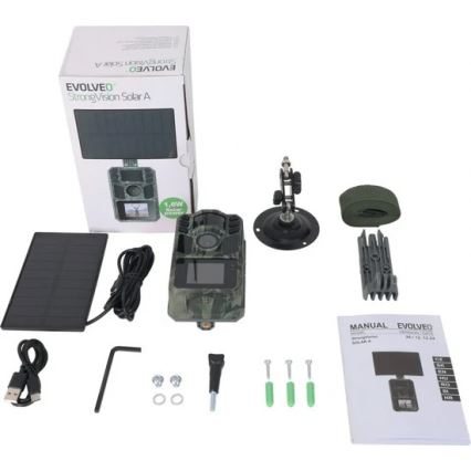 Evolveo - StrongVision Solar A, fotopast se solárním panelem