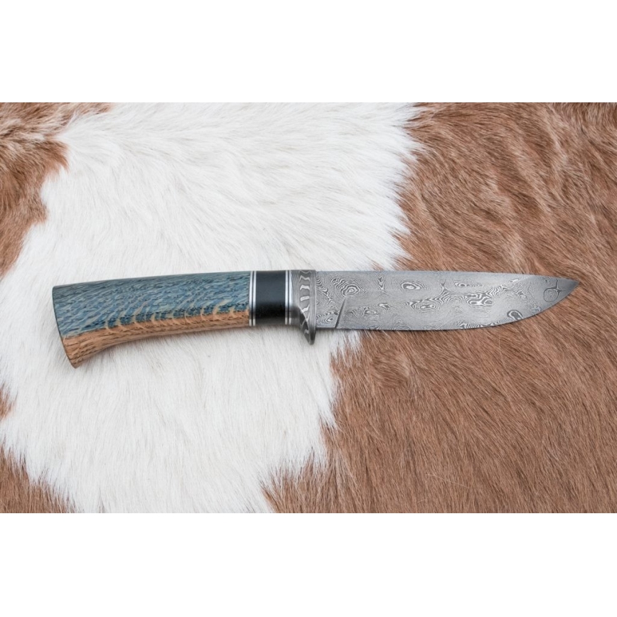 Exkluzivní damaškový nůž 12,7 cm dub/eben