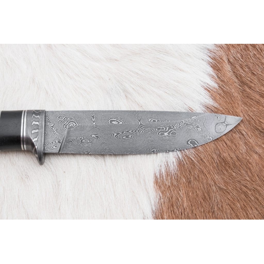 Exkluzivní damaškový nůž 12,7 cm dub/eben