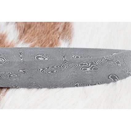 Exkluzivní damaškový nůž 12,7 cm dub/eben