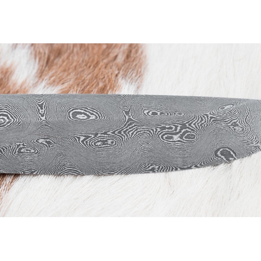 Exkluzivní damaškový nůž 12,7 cm dub/eben