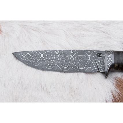 Exkluzivní damaškový nůž 12,7 cm javor/achát