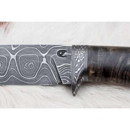 Exkluzivní damaškový nůž 12,7 cm javor/achát