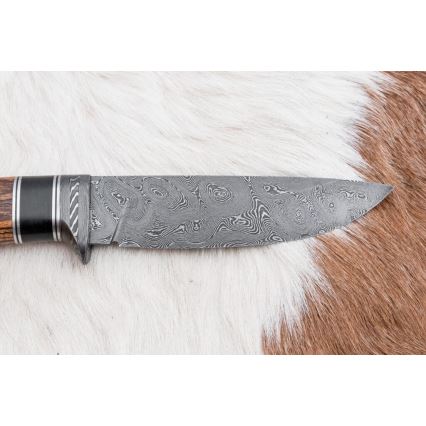 Exkluzivní damaškový nůž 12 cm bocote/eben