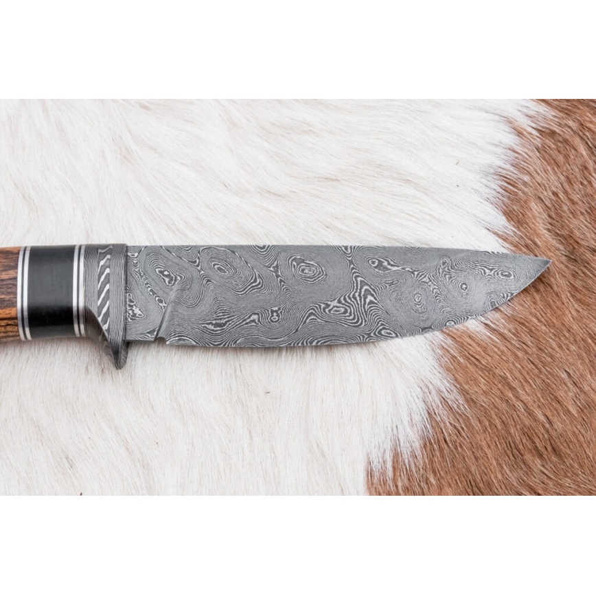 Exkluzivní damaškový nůž 12 cm bocote/eben