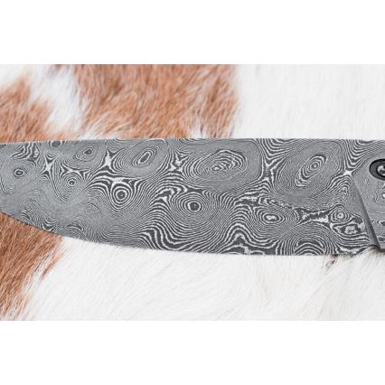 Exkluzivní damaškový nůž 12 cm bocote/eben