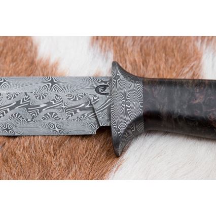 Exkluzivní damaškový nůž 13,8 cm javor