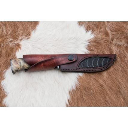 Exkluzivní damaškový nůž 13 cm kaštan