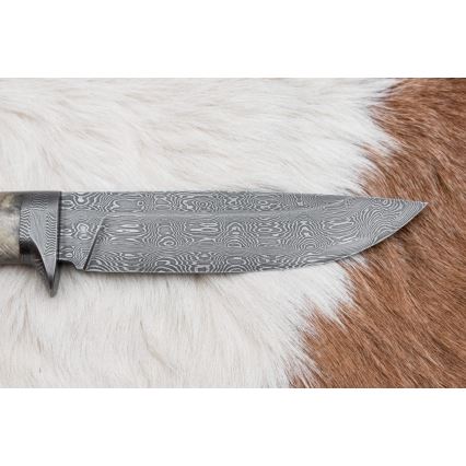 Exkluzivní damaškový nůž 13 cm kaštan