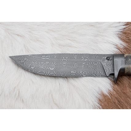 Exkluzivní damaškový nůž 13 cm kaštan