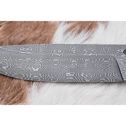 Exkluzivní damaškový nůž 13 cm kaštan