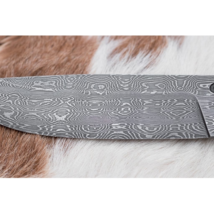 Exkluzivní damaškový nůž 13 cm kaštan