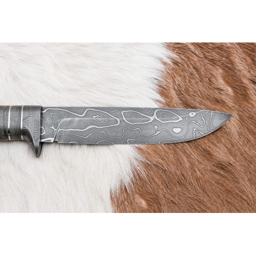Exkluzivní damaškový nůž 14 cm jasan
