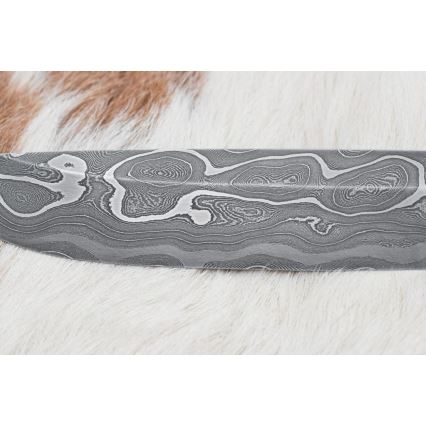 Exkluzivní damaškový nůž 14 cm jasan