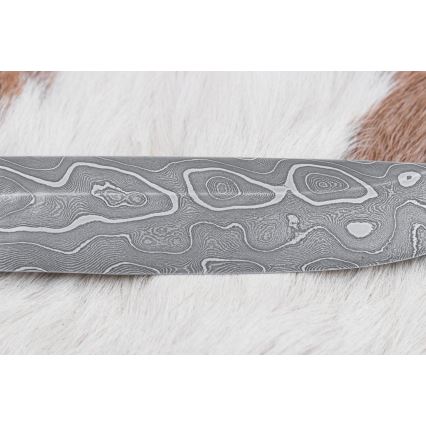 Exkluzivní damaškový nůž 14 cm jasan