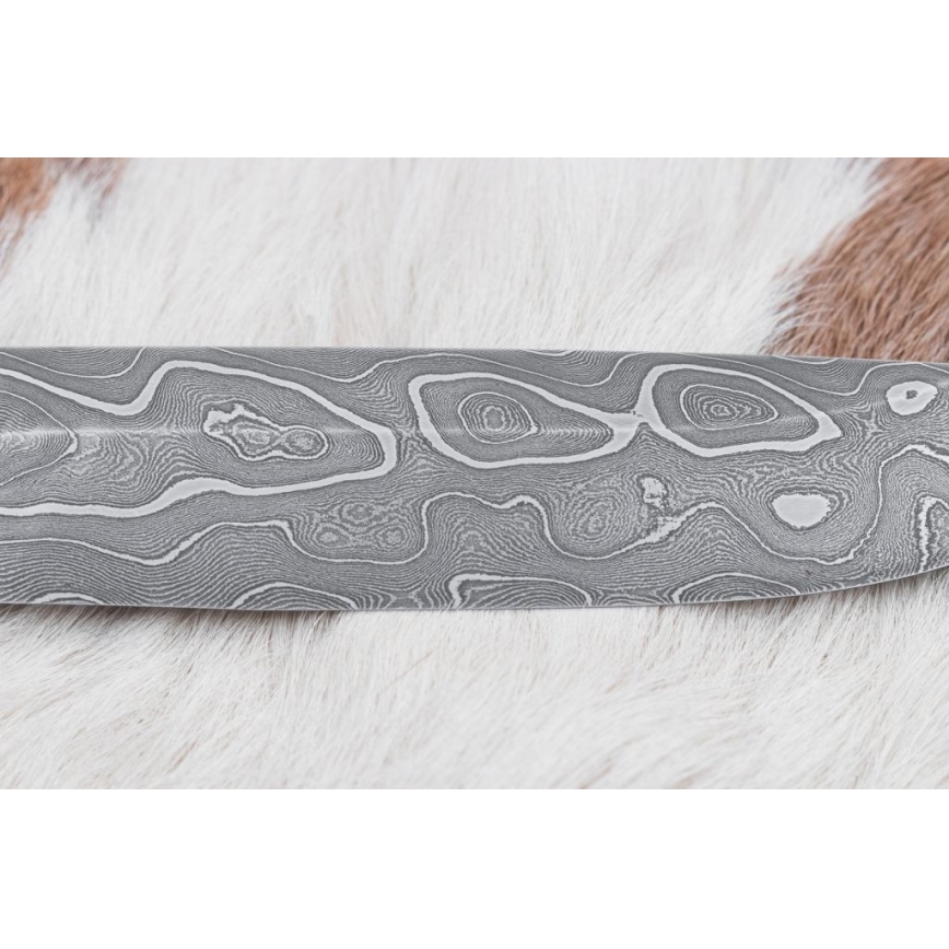 Exkluzivní damaškový nůž 14 cm jasan