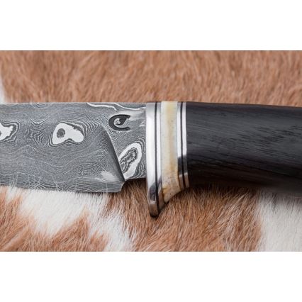 Exkluzivní damaškový nůž 8,6 cm dub/velbloudí kost