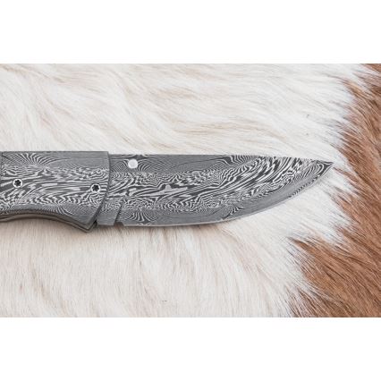 Exkluzivní zavírací damaškový nůž 8 cm mamutí kost