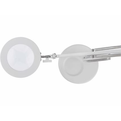 Extol - LED Stmívatelná stolní lampa s lupou LED/8W/5V 2900/4500/7500K bílá