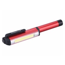 Extol - LED Tužka se svítilnou LED/3W/3xAAA červená/černá