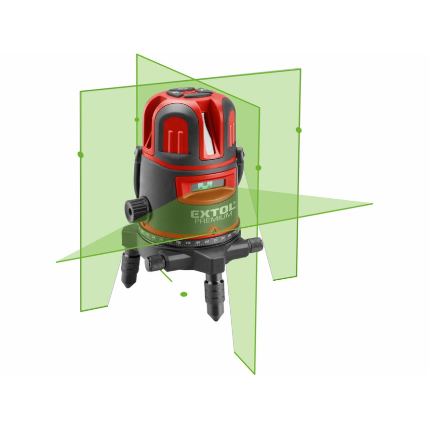 Extol Premium - Laser liniový křížový samonivelační 5V/5200 mAh IP54