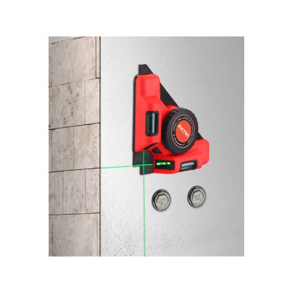 Extol Premium - Laserový úhelník 90° s elektrickým přísavným modulem 5V/1000 mAh