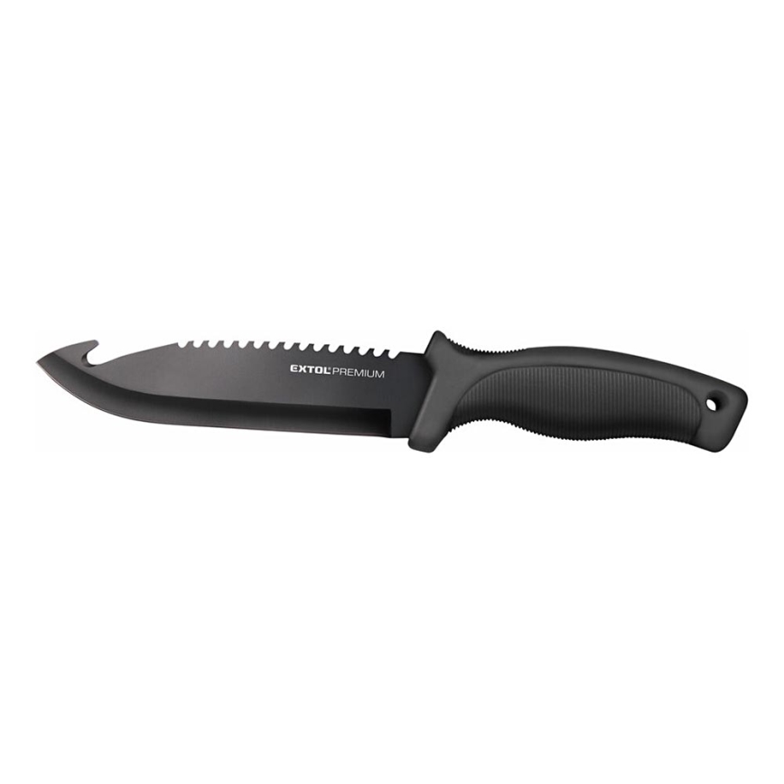Extol Premium - Lovecký nůž černá/nerez 15 cm