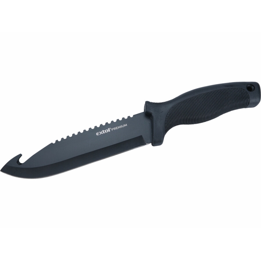 Extol Premium - Lovecký nůž černá/nerez 15 cm