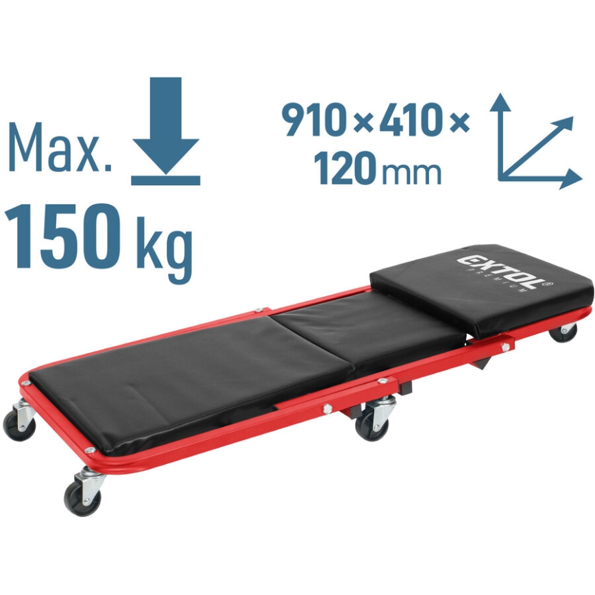 Extol Premium - Montážní pojízdné lehátko/sedák 2v1