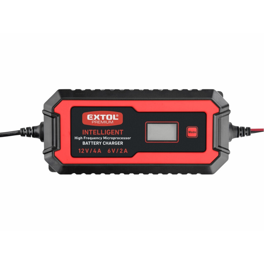 Extol Premium - Nabíječka autobaterií 9stupňová 6/12V 4A IP65