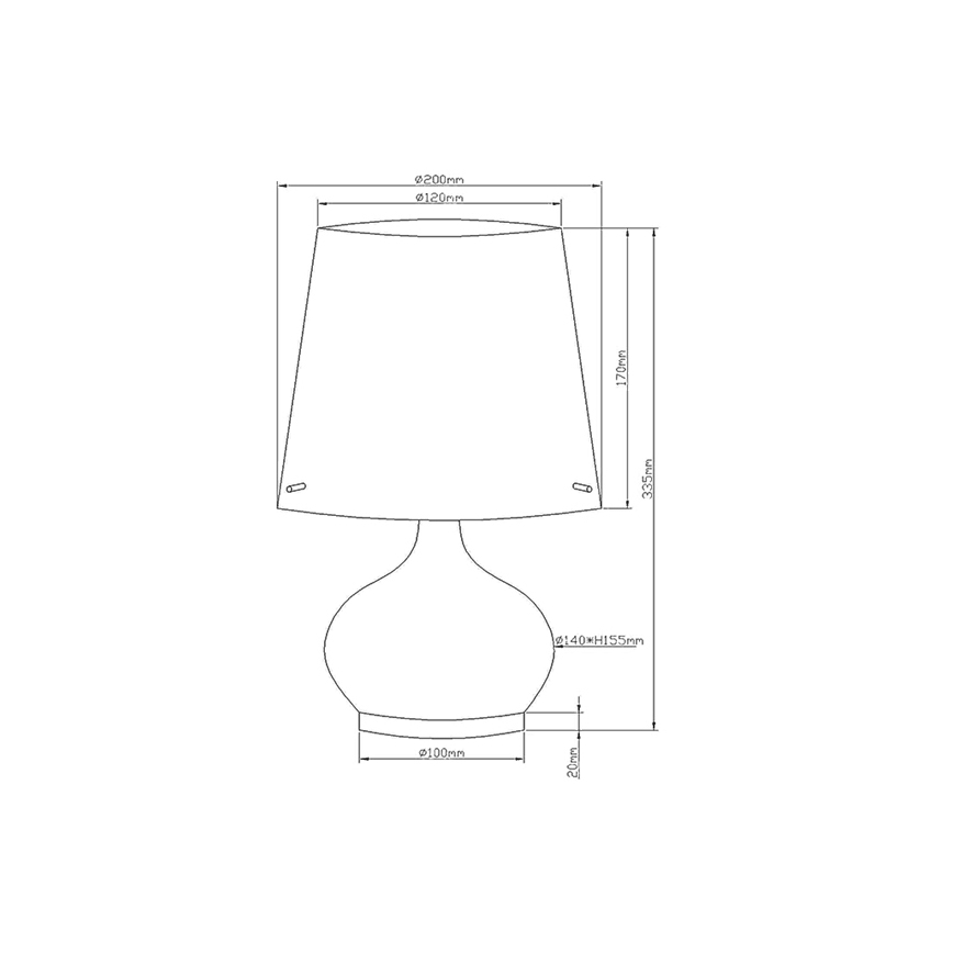 Fabas Luce 2533-34-102 - Stolní lampa ADE 1xG9/25W/230V + 1xE14/60W