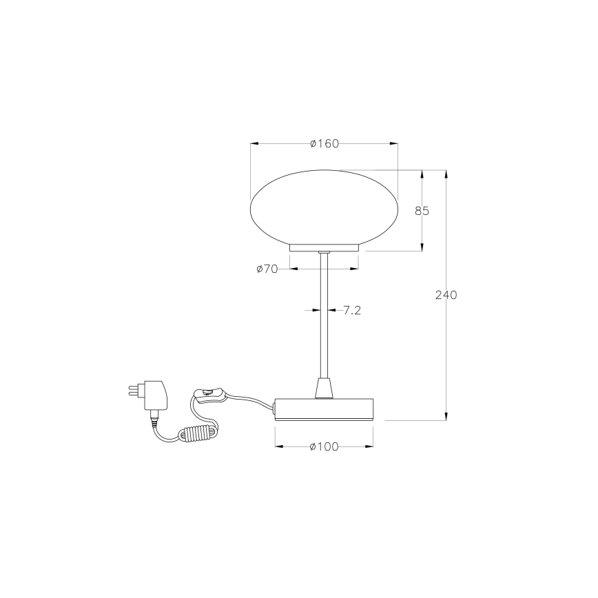 Fabas Luce 3339-30-178 - LED Dotyková stmívatelná stolní lampa JAP LED/5W/230V matný chrom