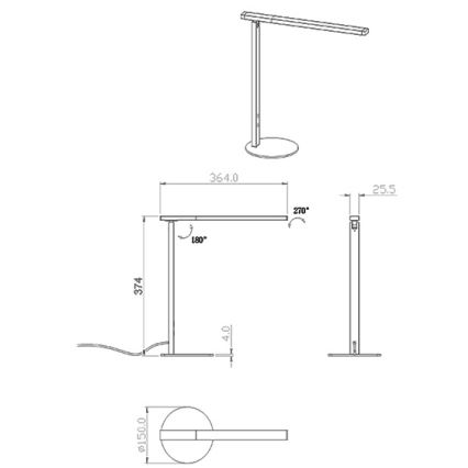 Fabas Luce 3550-30-101 - LED Stmívatelná stolní lampa IDEAL LED/10W/230V 3000-6000K černá