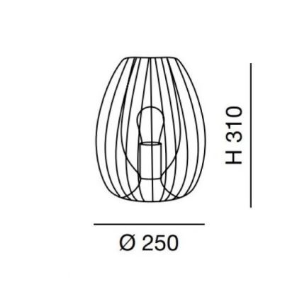 Fabas Luce 3677-34-102 - Stolní lampa CAMP 1xE27/40W/230V bílá