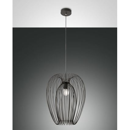 Fabas Luce 3677-45-101 - Lustr na lanku CAMP 1xE27/40W/230V černá